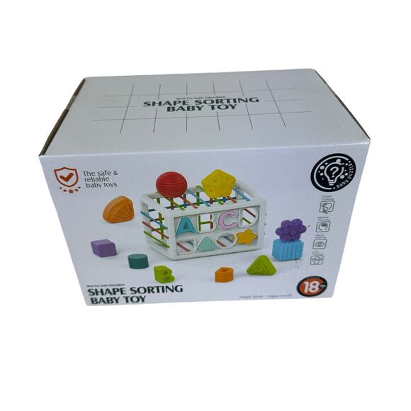 New In Box Colorful Shape Letter Sorting Montessori Baby Toy 18 Months + - Picture 1 of 4
